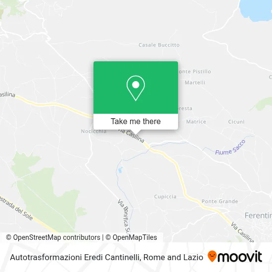 Autotrasformazioni Eredi Cantinelli map