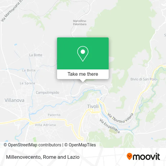 Millenovecento map