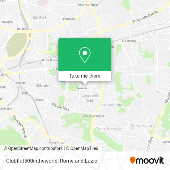 Clubfiat500intheworld map