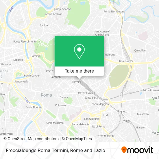 Freccialounge Roma Termini map