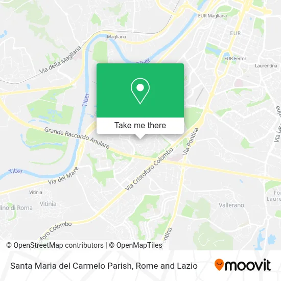 Santa Maria del Carmelo Parish map