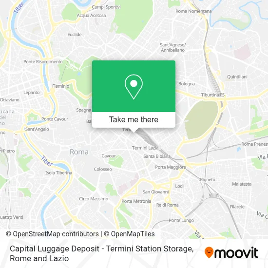 Capital Luggage Deposit - Termini Station Storage map