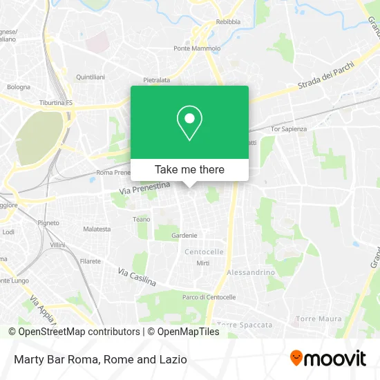 Marty Bar Roma map