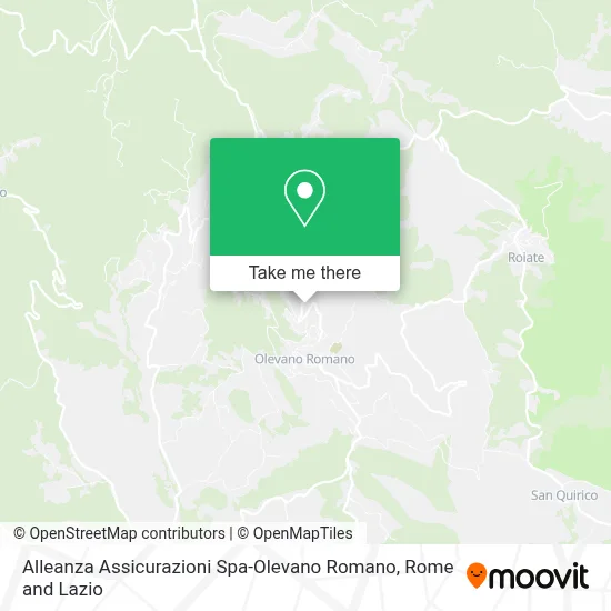 Alleanza Assicurazioni Spa-Olevano Romano map