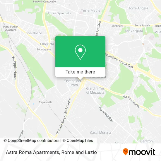 Astra Roma Apartments map