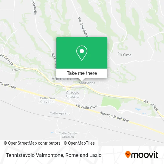 Tennistavolo Valmontone map
