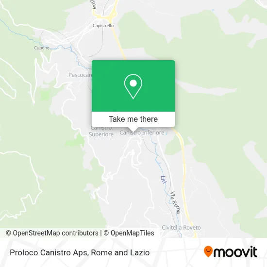 Proloco Canistro Aps map