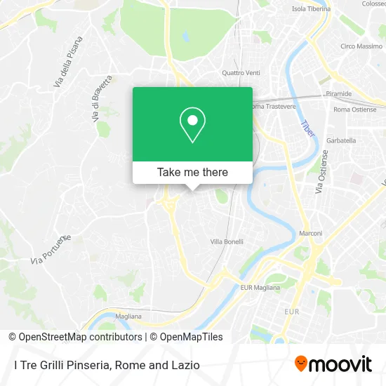 I Tre Grilli Pinseria map