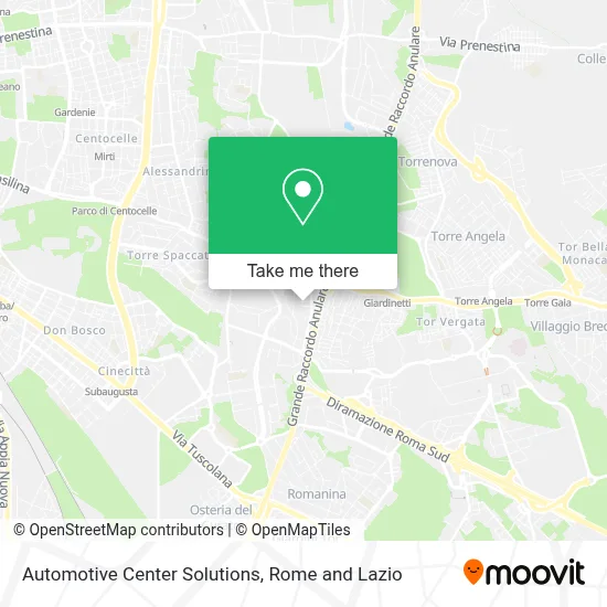 Automotive Center Solutions map