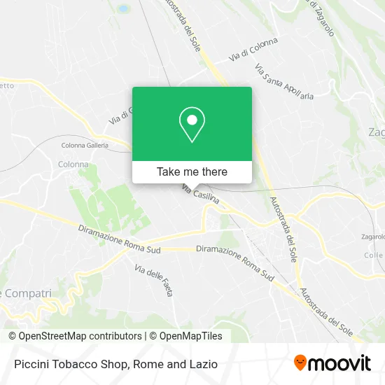 Piccini Tobacco Shop map