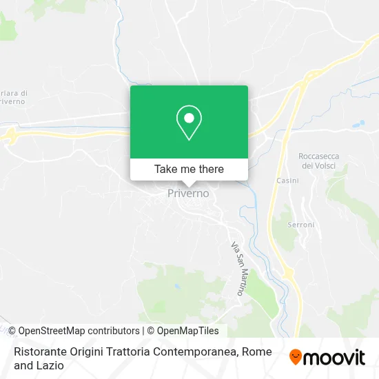 Ristorante Origini Trattoria Contemporanea map