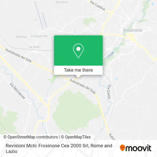 Revisioni Mctc Frosinone Cea 2000 Srl map