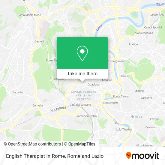 English Therapist In Rome map