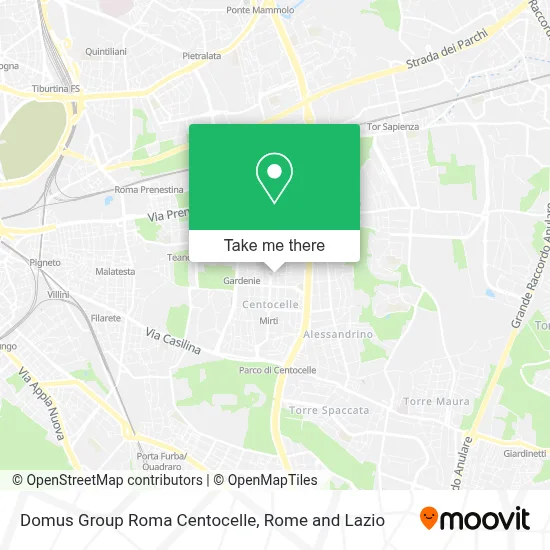 Domus Group Roma Centocelle map