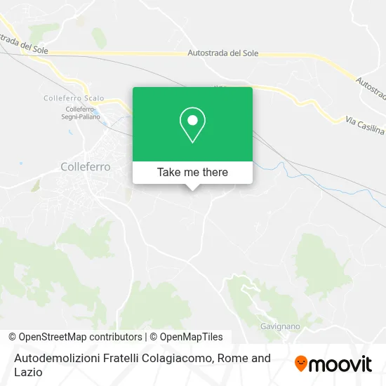 Autodemolizioni Fratelli Colagiacomo map