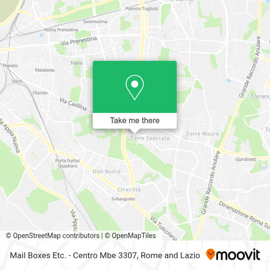 Mail Boxes Etc. - Centro Mbe 3307 map