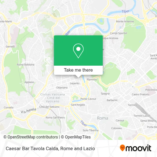 Caesar Bar Tavola Calda map