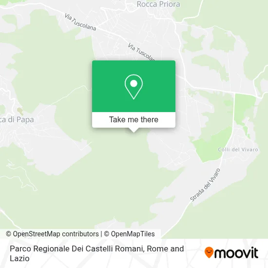 Parco Regionale Dei Castelli Romani map