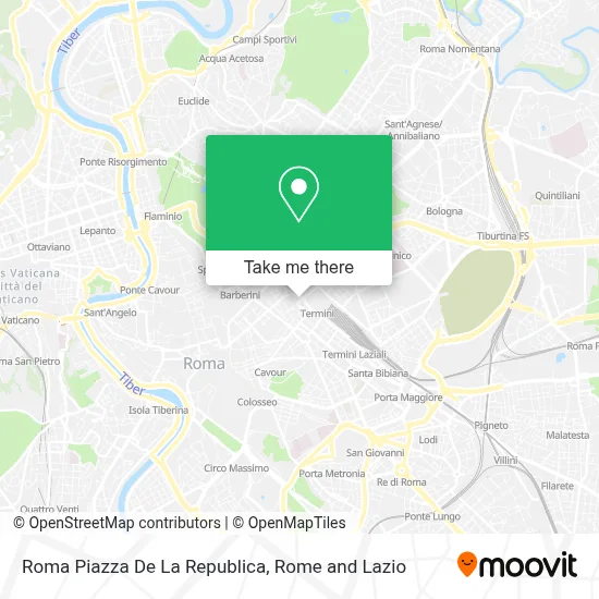 Roma Piazza De La Republica map