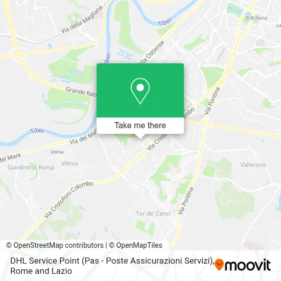 DHL Service Point (Pas - Poste Assicurazioni Servizi) map