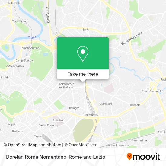 Dorelan Roma Nomentano map