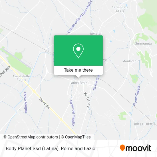 Body Planet Ssd (Latina) map