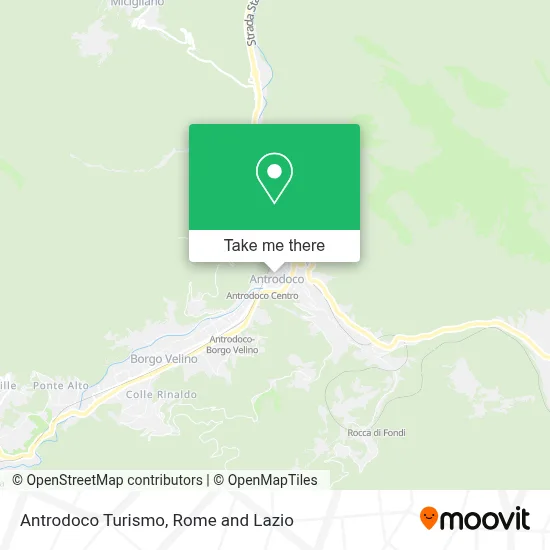 Antrodoco Turismo map