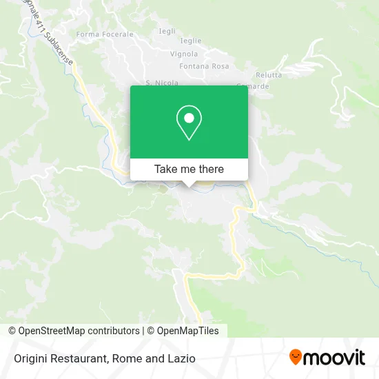 Origini Restaurant map