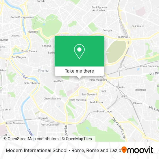 Modern International School - Rome map