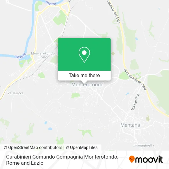 Carabinieri Comando Compagnia Monterotondo map