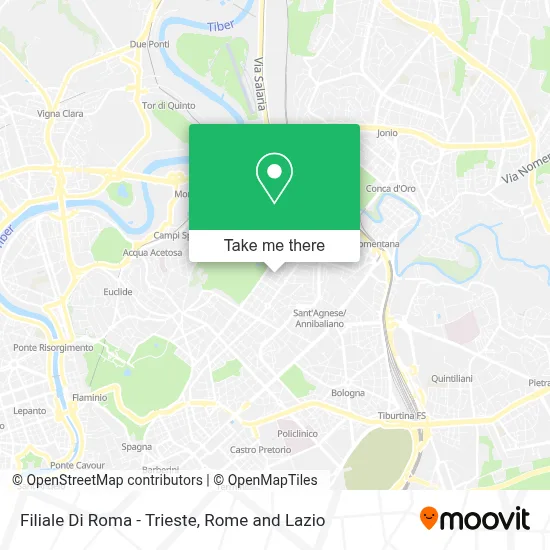 Filiale Di Roma - Trieste map