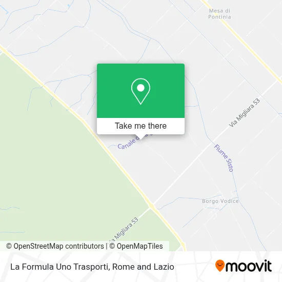 La Formula Uno Trasporti map