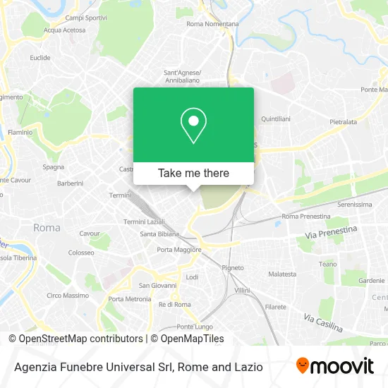 Agenzia Funebre Universal Srl map
