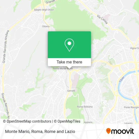 Monte Mario, Roma map