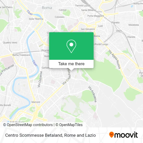Centro Scommesse Betaland map