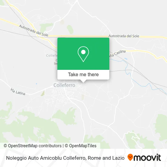 Noleggio Auto Amicoblu Colleferro map