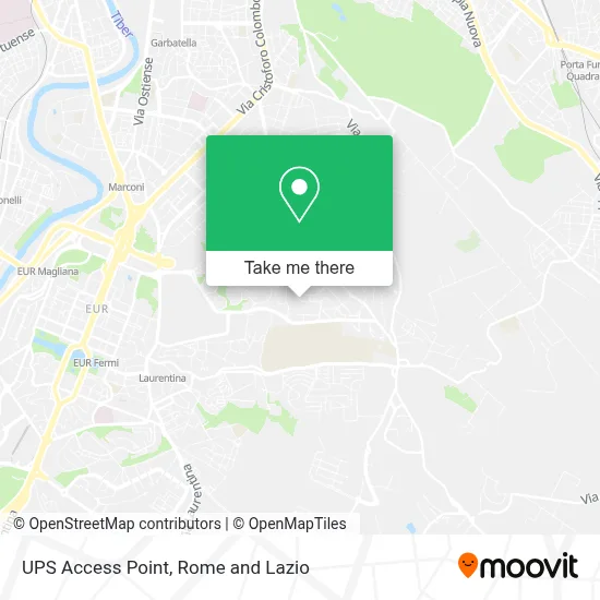 UPS Access Point map
