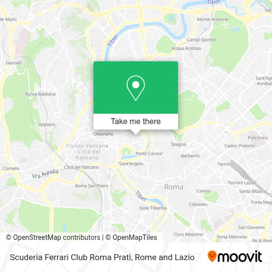 Scuderia Ferrari Club Roma Prati map