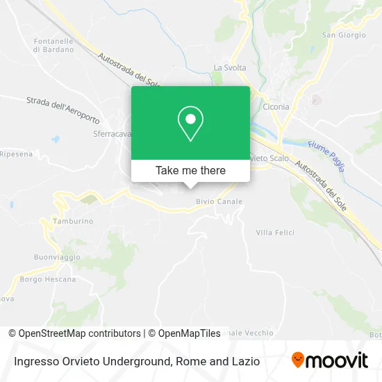 Ingresso Orvieto Underground map