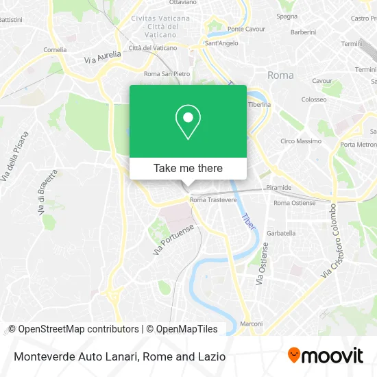 Monteverde Auto Lanari map