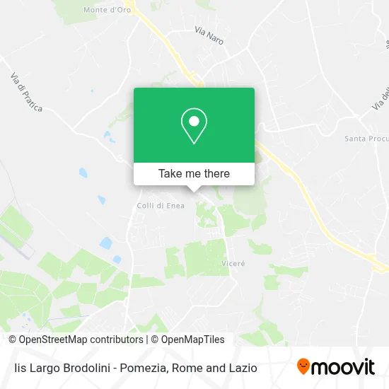 Iis Largo Brodolini - Pomezia map