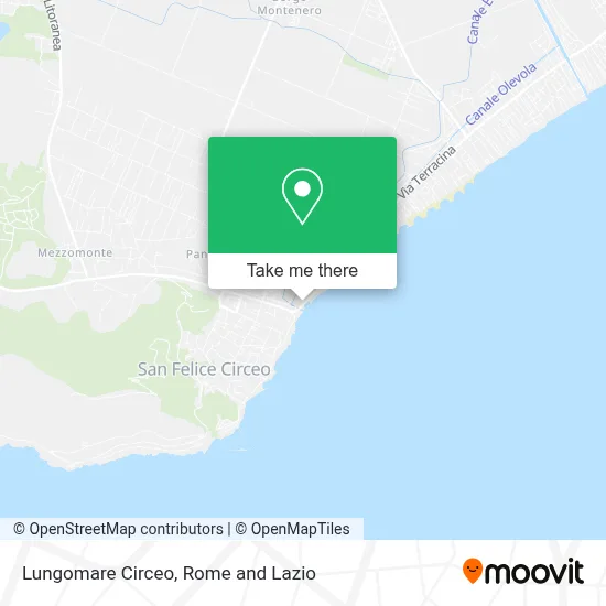 Lungomare Circeo map