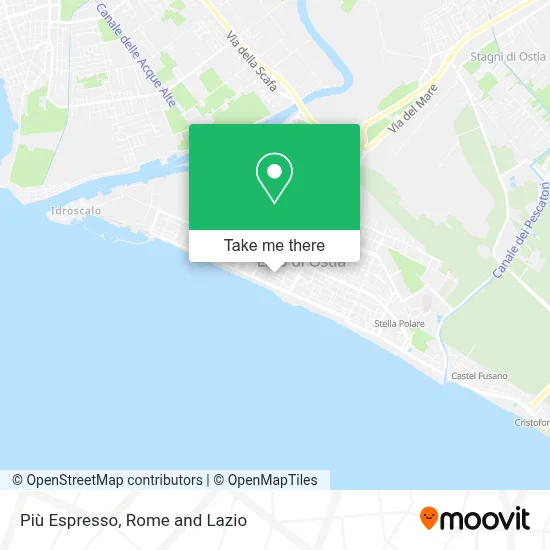 Più Espresso map