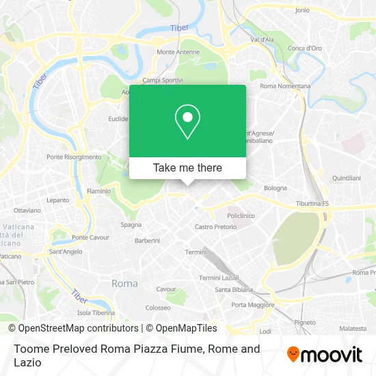 Toome Preloved Roma Piazza Fiume map