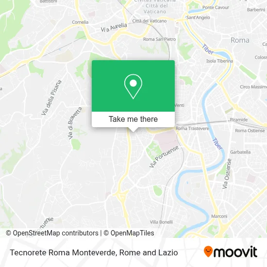 Tecnorete Roma Monteverde map
