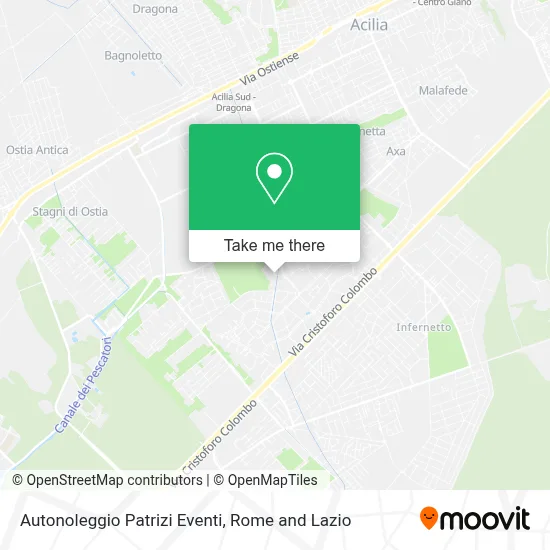 Autonoleggio Patrizi Eventi map