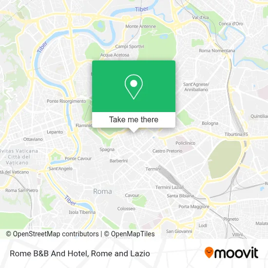 Rome B&B And Hotel map