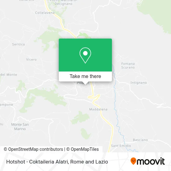Hotshot - Coktaileria Alatri map