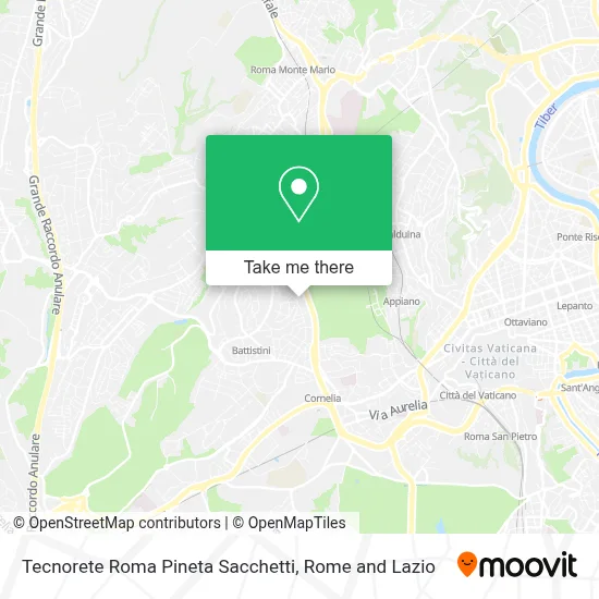 Tecnorete Roma Pineta Sacchetti map