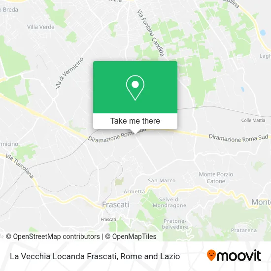 La Vecchia Locanda Frascati map